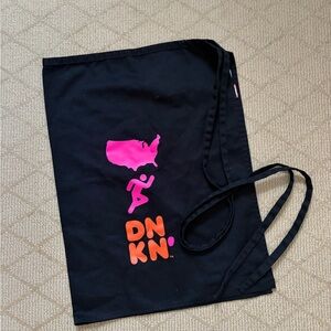 Black Apron with Pink and Orange Dunkin Logo